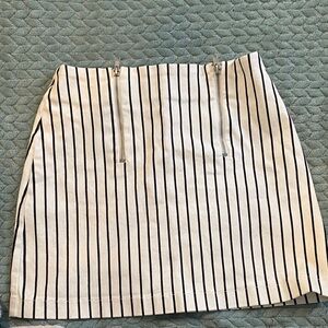 Forever 21 Black and White Striped Mini Skirt